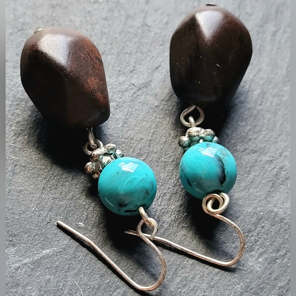 VINTAGE SET!! Turquoise Beaded - Picture 11 of 12